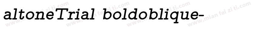 altoneTrial boldoblique字体转换